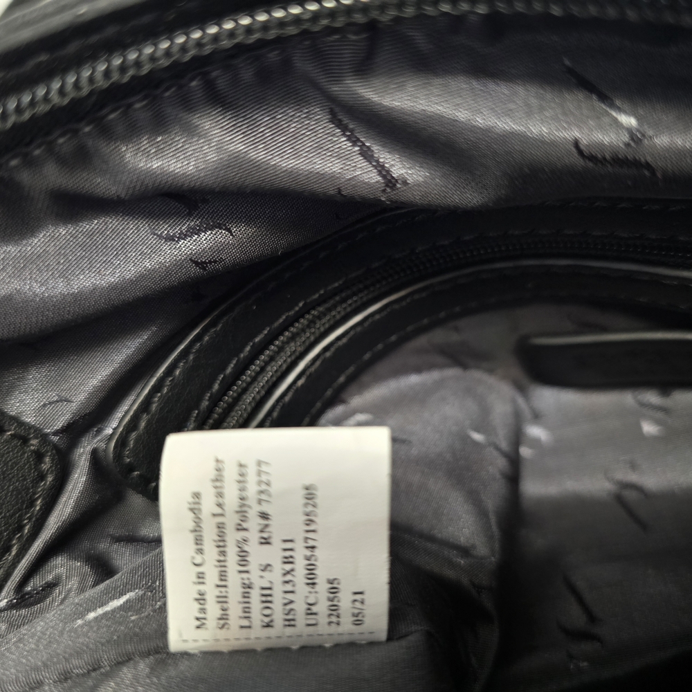 Simply Vera Vera Wang Black Textured Crossbody Bag - Picture 7 of 16